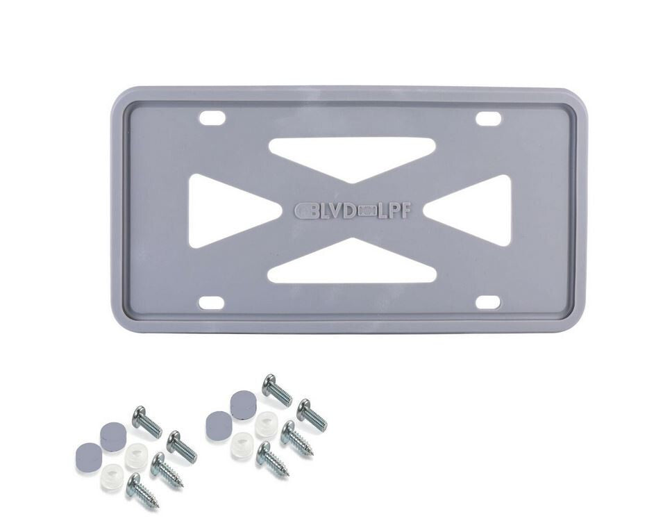 1 piece of car license plate frame cover cap, trunk gray silicone, suitable for Audi