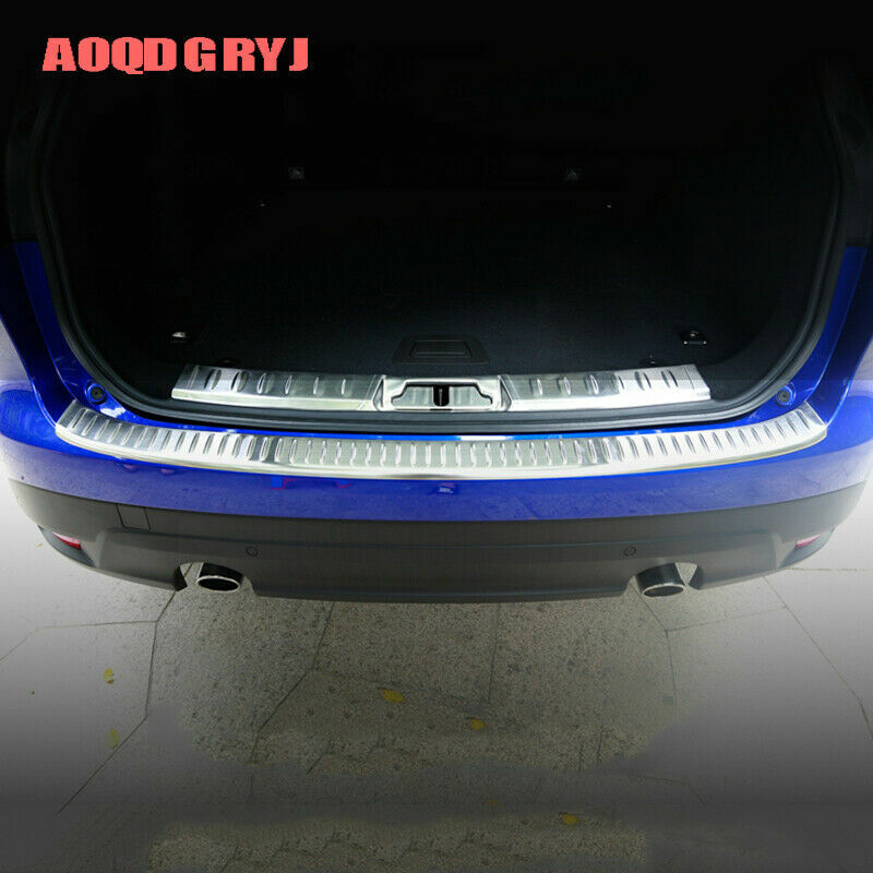 Silver Rear Bumper Trunk Sill Plate Guard Cover Trim for Jaguar F-PACE 2018-2020