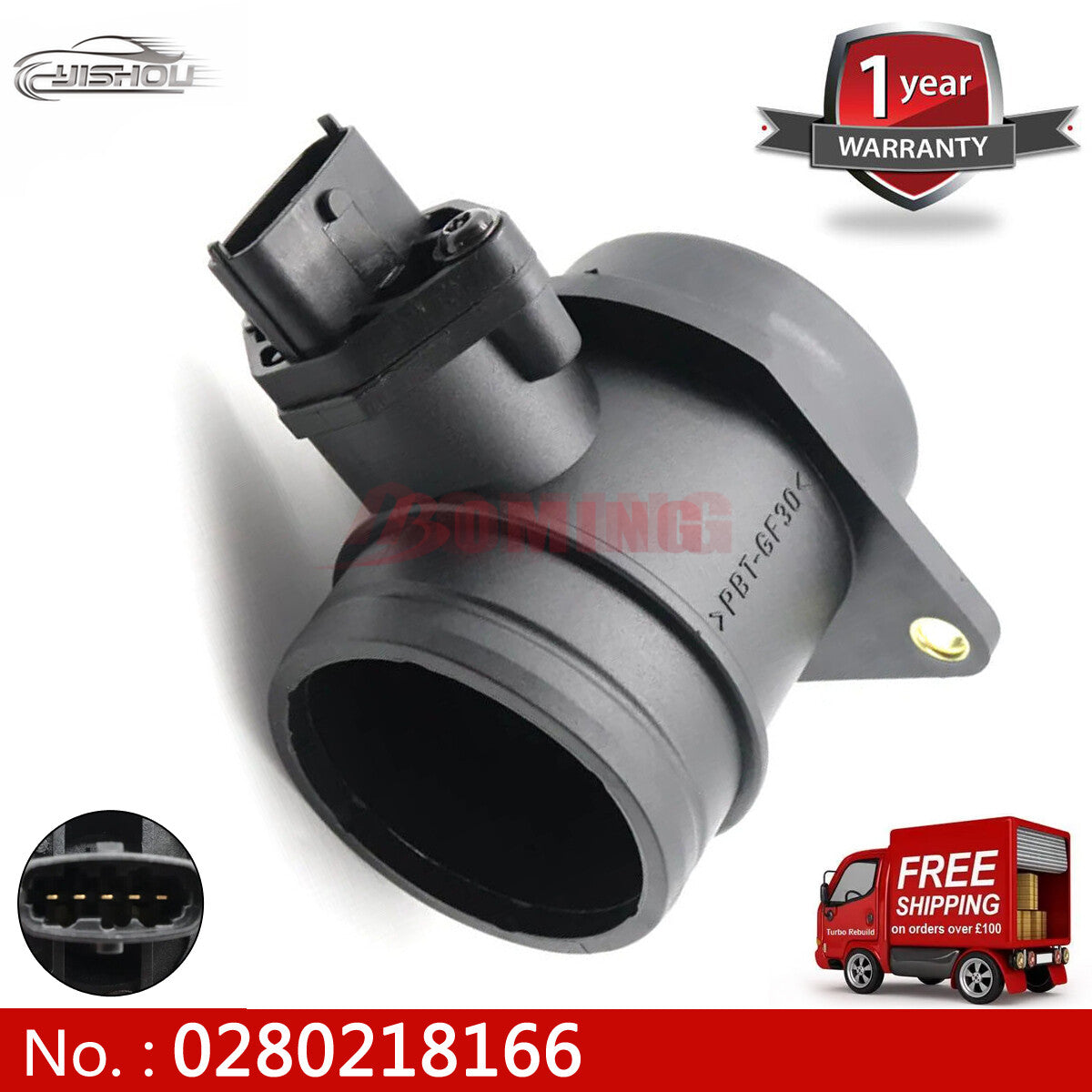 0280218166 Applicable to for Chery Tiggo FL Marea Multipla MAF airflow mass meter sensor