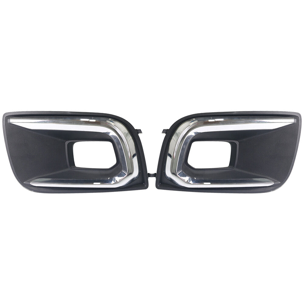 1Pair Front Bumper Fog Light Bezel Cover Trim Fit for Toyota Sequoia 2018 - 2021