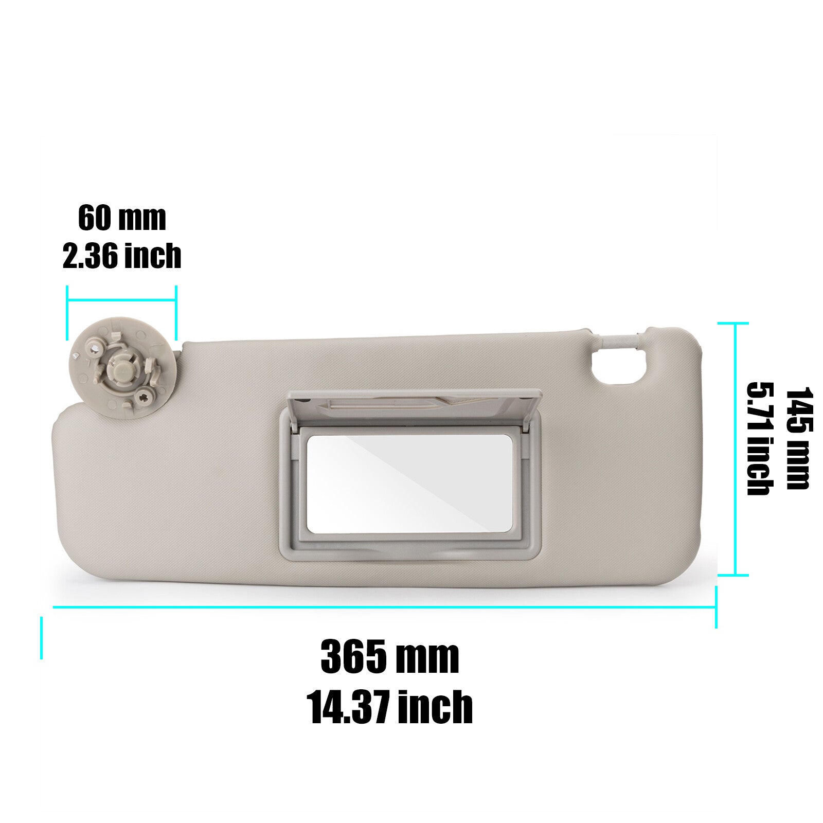 P95327509 Left Front Grey Sun Visor for Chevrolet Sonic RS 1.4L 2013-2016 1.4L