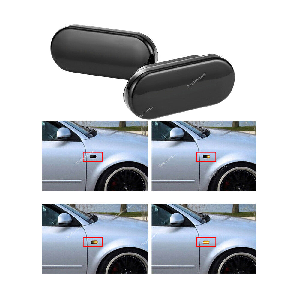 Turn Signal Marker Light Lens Smoked LED Dynamic Side Fit For C-Max Fusion