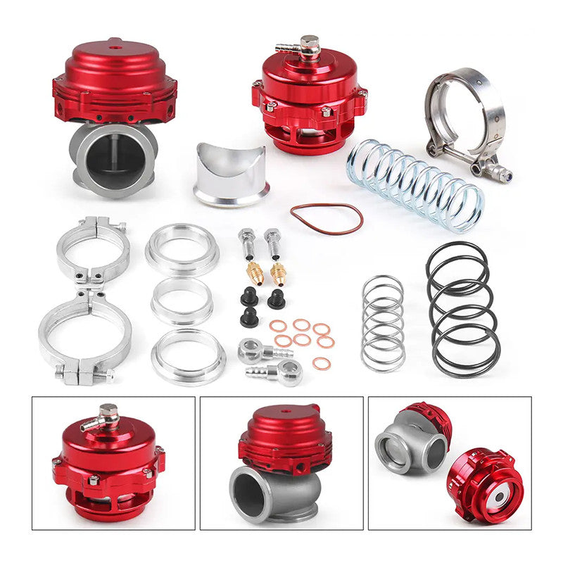 44 mm external Wastegate V-band flange turbine exhaust valve and 50 mm blow-off valve BOV