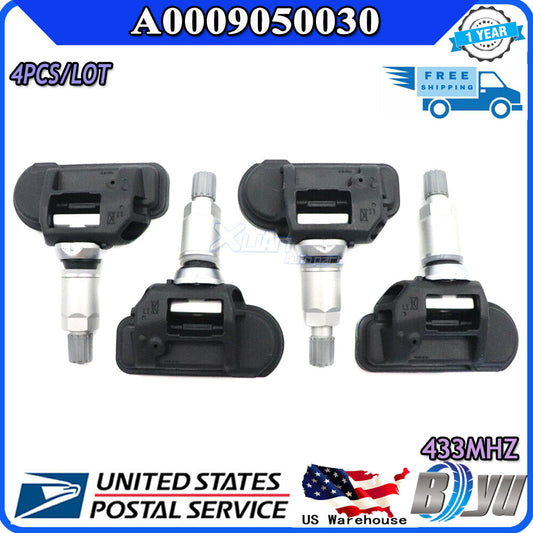 A0009050030 TIRE PRESSURE SENSOR New for Mercedes-Benz W204 W205 C204 4pcsTPMS