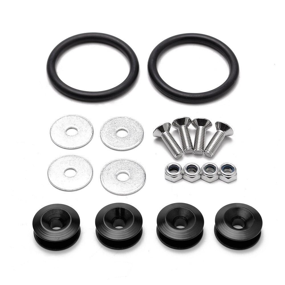 JDM Black Quick Release Fasteners For Car Bumpers Trunk Fender Hatch Lids Kit
