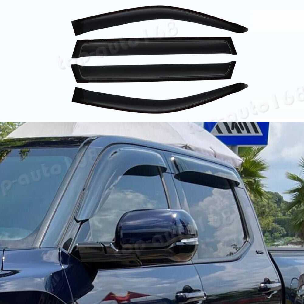for Toyota Tundra 22-24 Smoke Window Visor Vent Sun Shade Rain Guard Door Visor