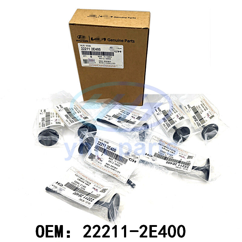 22211-2E400 8PCS NU Engine Intake Valve For 2011-2021 for Hyundai for Kia 1.8L 2.0L