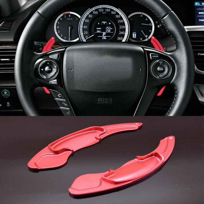 Red Car Steering Wheel Shift Paddle Shifter Extension for Honda Accord 2018-2022
