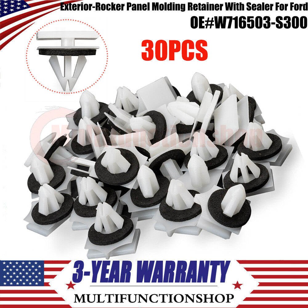 30PCS W716503-S300 Exterior-Rocker Panel Molding Retainer With Sealer  for ford