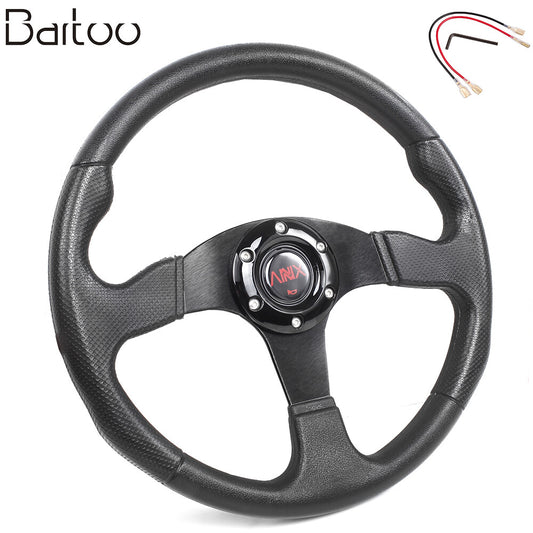 Aluminum 14¡± 355mm Universal Racing Drifting Sport Steering Wheel Black 6 Bolt