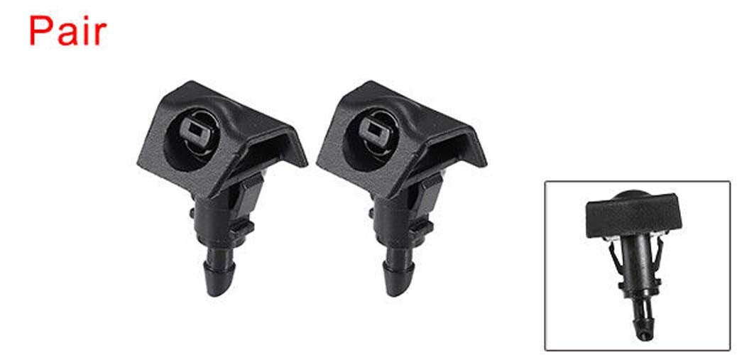 No.28931ZW80A Windshield Washer Nozzles for Nissan Front Pair Black