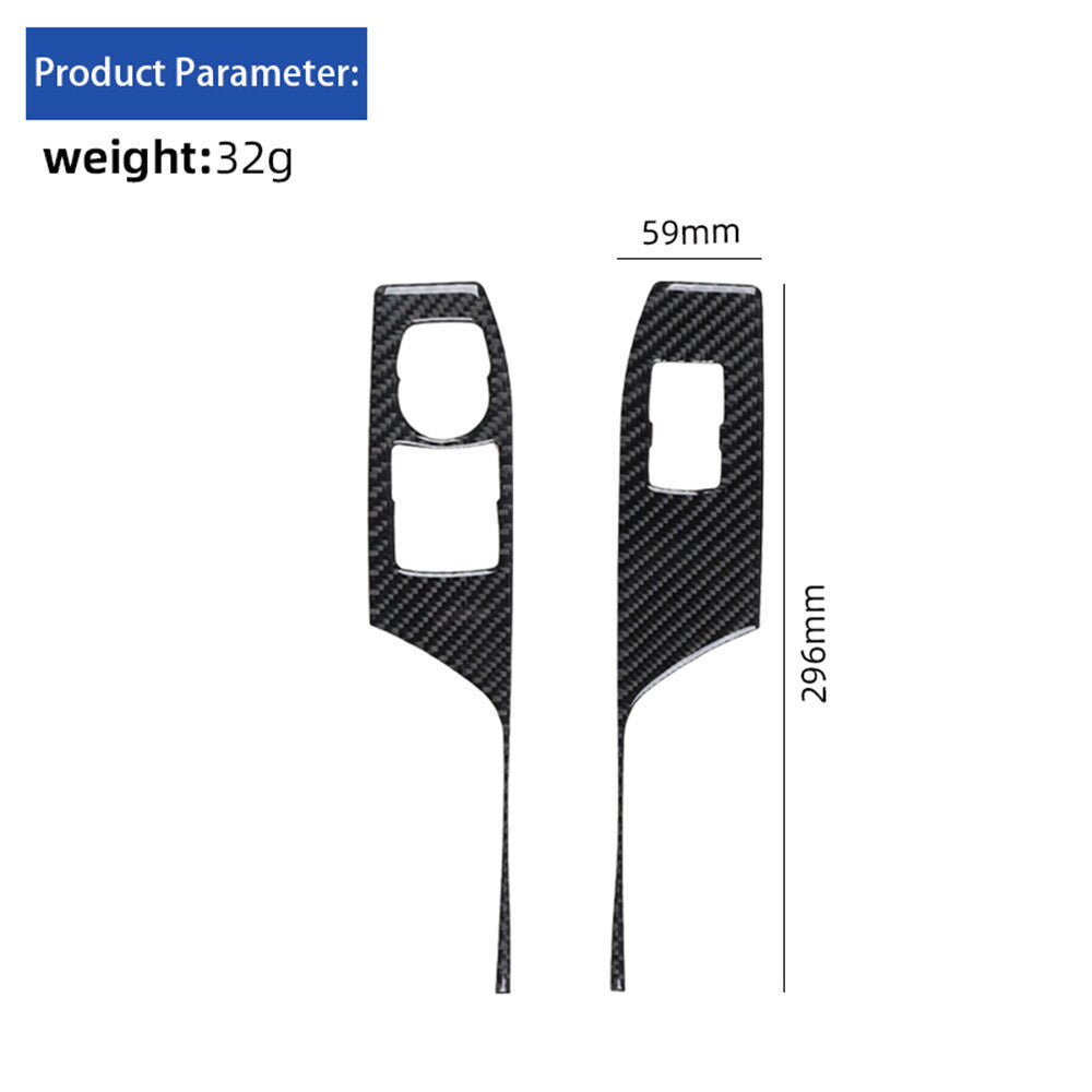 Carbon Fiber Window Lift Switch Button Panel Cover for Chevy Camaro 2016+ A-type