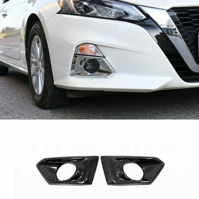 for Nissan Teana Altima 2019-2022 Carbon Fiber Front Fog Light Lamp Cover Trim