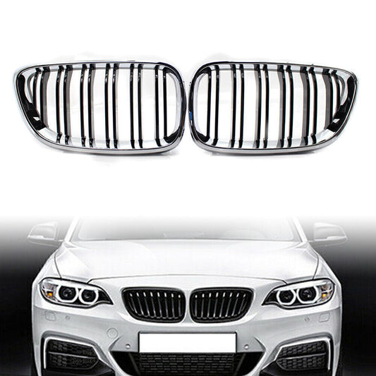 Dual Slat Front Kidney Grill Grille for BMW 2 Series F23 F22 M2 2014-2018