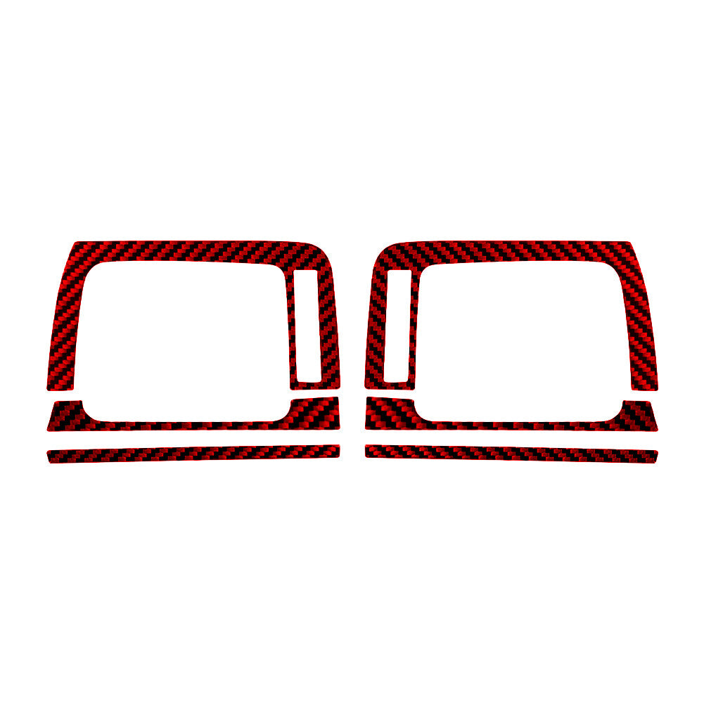 6X Red Carbon Fiber Front Door Air Vent Frame Trim for Honda Ridgeline 2017-2020