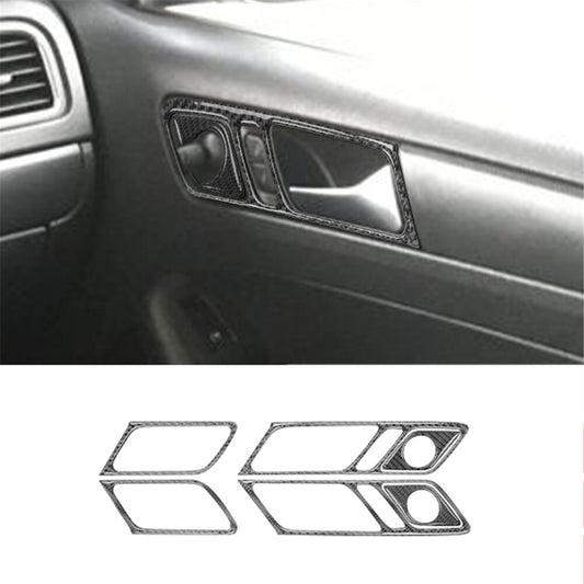 Carbon fiber door buckle trim for Volkswagen for Jetta sedan 2011-2014 type B