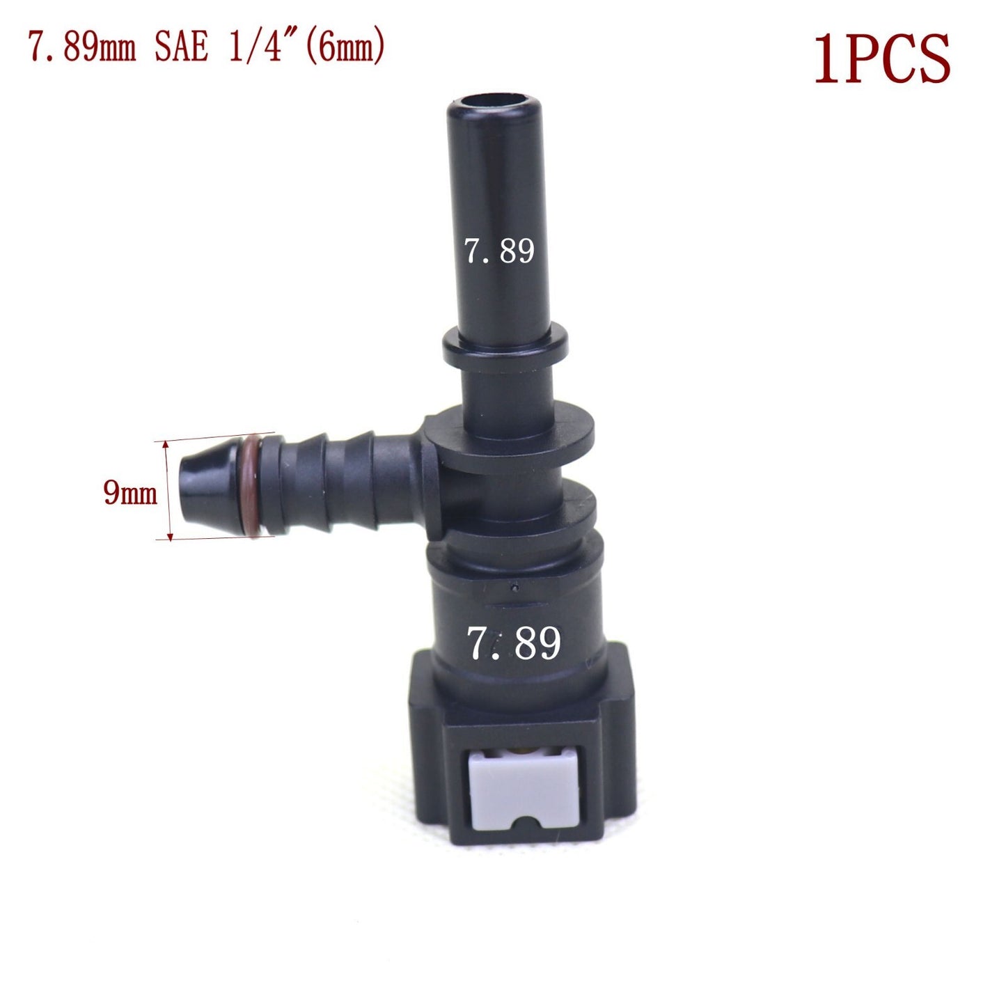 1X 7.89 SAE 1/4 inch Bondi T-shirt Fuel Line Quick Connect Release Hose Bar Male/Female
