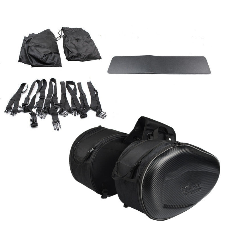 2Pc Motorcycle ATV 18-29L Saddle Box Long Range Riding Equipment Helmet for Seat Bag