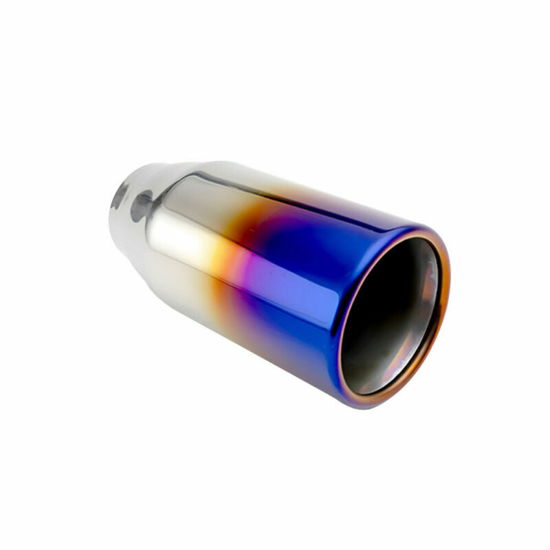 Blue Universal 2'' ID 3.5'' OD Exhaust End Tips Muffler Pipe Tip 150mm Length