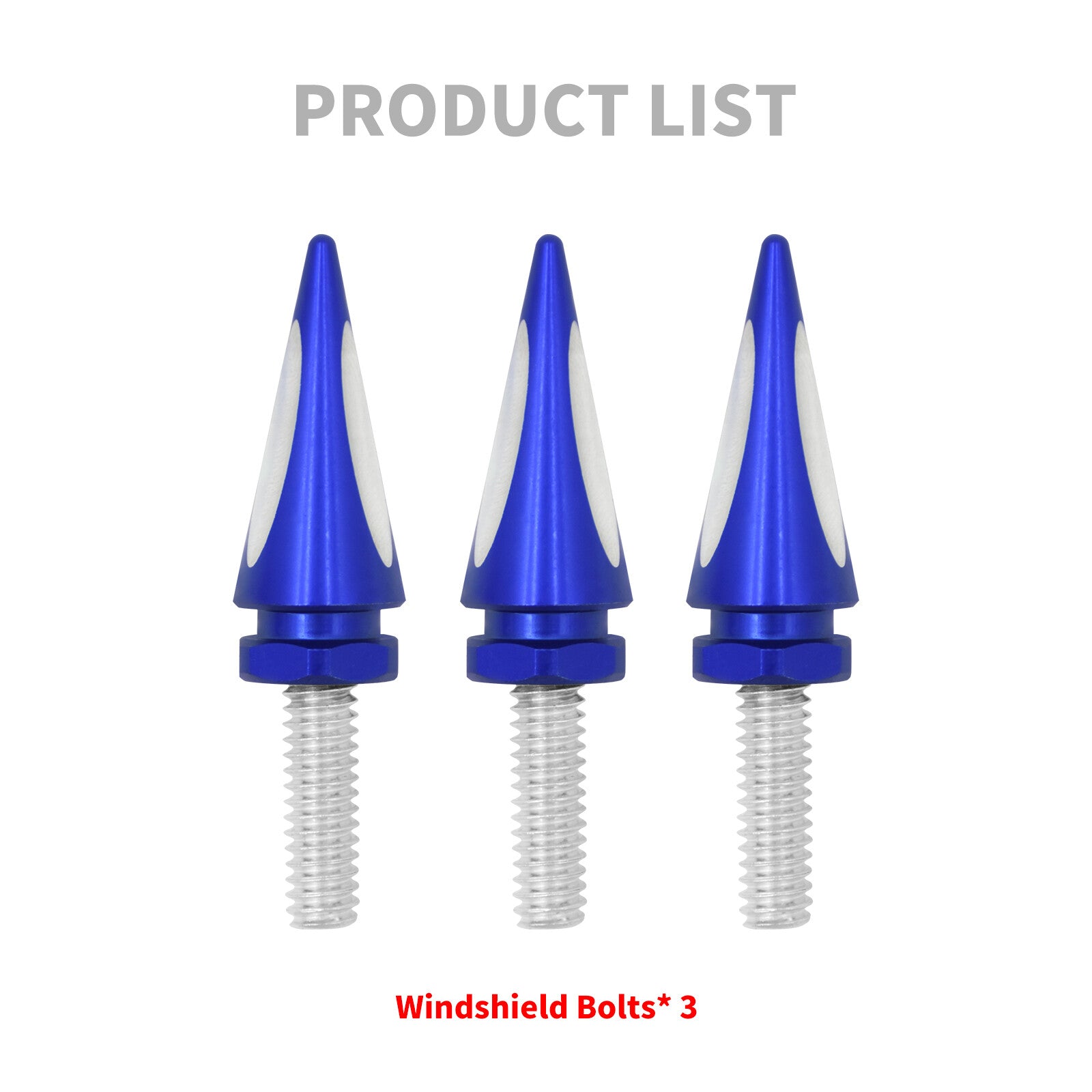Blue Spike Wind Screen Windshield Bolts for Harley Street Electra Glide 96-2013