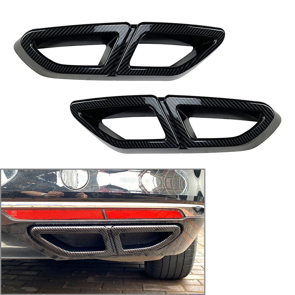 ABS Rear Exhaust Muffler Tail Pipe Cover Trim for VW for Passat B8 2016-2019 18