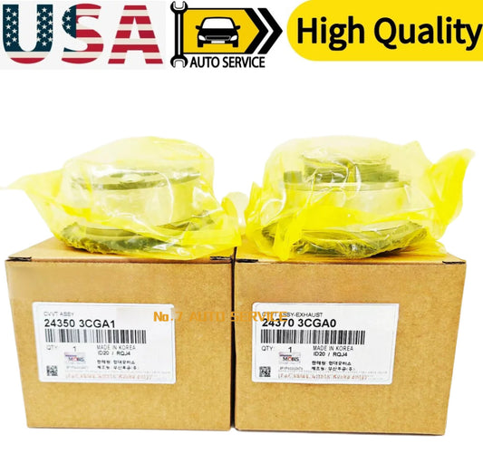 Intake - Exhaust Gear Set 2pcs Fit for HYUNDAI for KIA 2014-2020 3.3L 3.8L CVVT