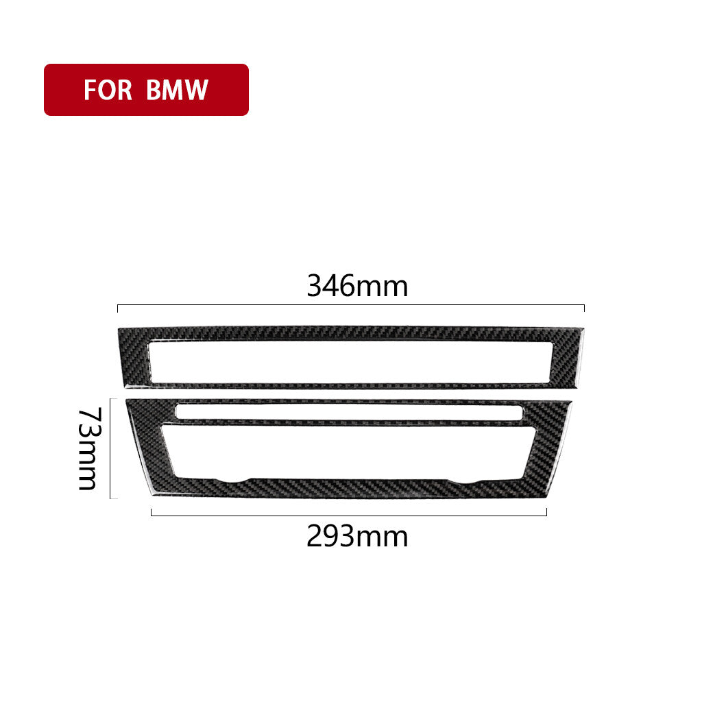 Carbon Fiber CD Control Panel Cover Trim Sticker for BMW 5 Series F10 2011-2017