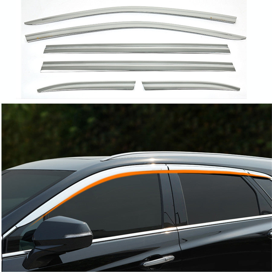 4X Chrome Window Visor Vent Shade Rain Guard Deflector for Cadillac XT5 17-2021