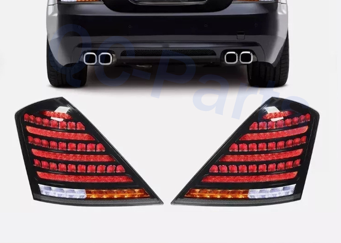 2-pack CarTail lights for Mercedes-Benz S-Class W221 S450 S500 S550 S600 smoke