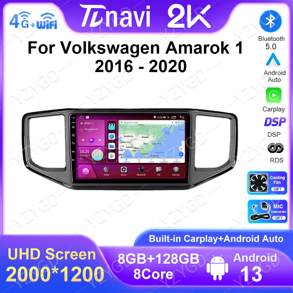 for VW for Volkswagen Amarok 1 2016-2020 Android Carplay Car Radio GPS Player Screen