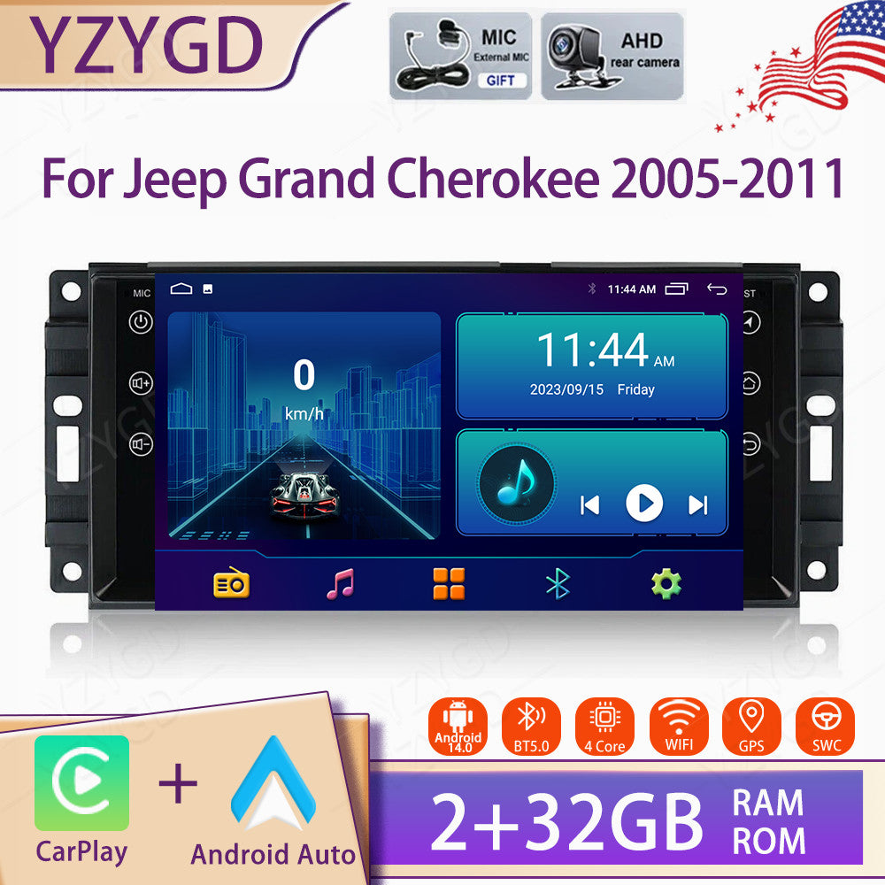 for Jeep for Grand Cherokee 2005-2011 Stereo Android Carplay Car Radio GPS Screen BT