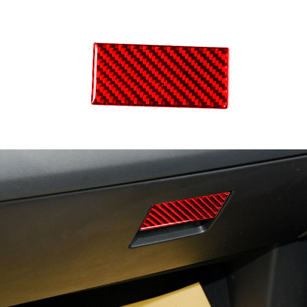 Carbon Fiber Glove Box Handle Trim Cover for Dodge Journey 2009-2010 Red