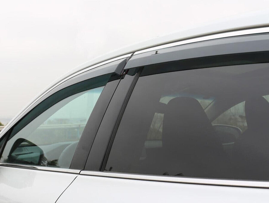 for Toyota BZ4X 2023 Window Side Visor Sun Rain Guard Vent Deflector W/Chrome 4x