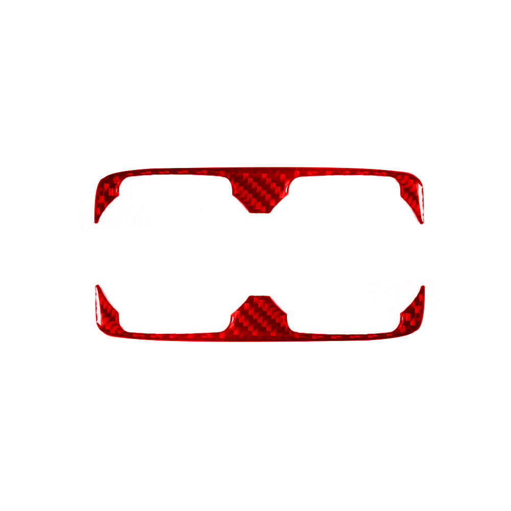 Red Carbon Fiber Rear Watercup Panel Cover Trim for Toyota for Camry 2007-2011