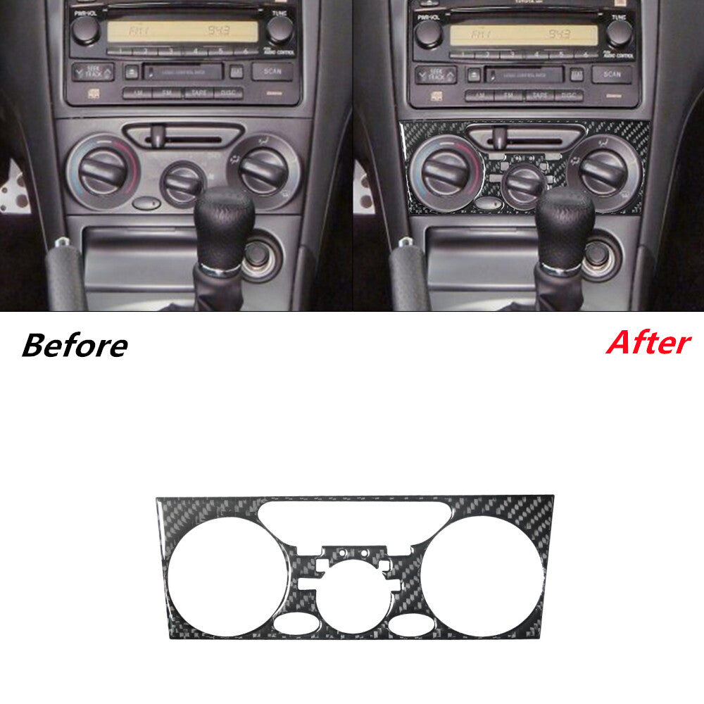 Carbon Fiber Center Climate Control Panel Cover Trim for Toyota Celica 2001-2005