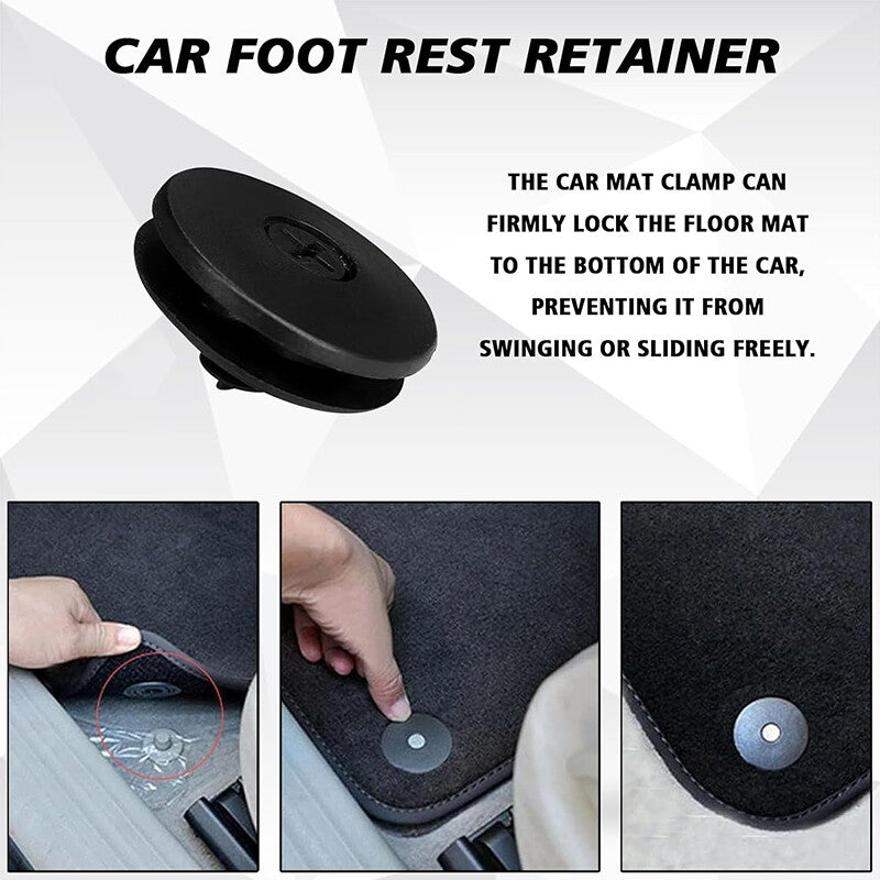 10Pcs Car Floor Mat Clips Carpet Fixation Clamps Retainers Foot Rest Lock Clips