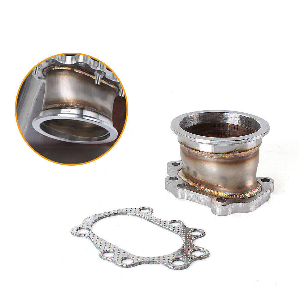 Turbine downpipe adapter 5-bolt flange to 3-inch V-band for T25 T28 GT25 GT28