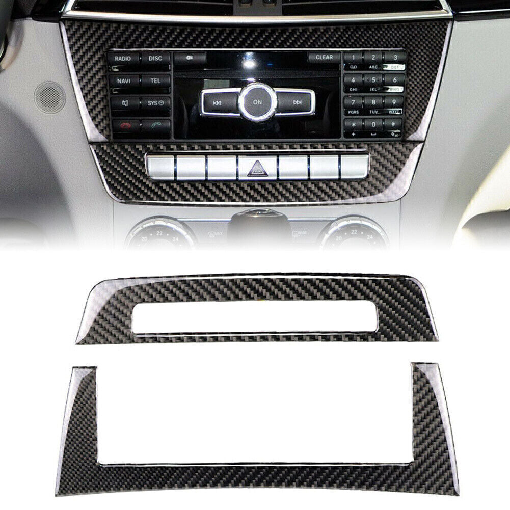 Carbon Fiber Console CD Panel Trim for Mercedes-Benz C Class W204 2010-2013 2012