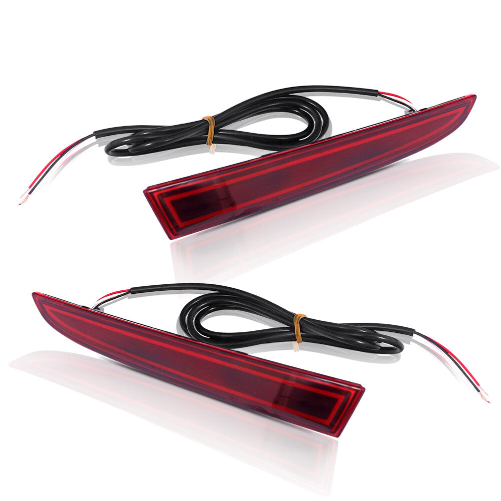 Red LED Rear Bumper Reflector Light Kit for Cadillac ATS XT5 and for Chevrolet Camaro