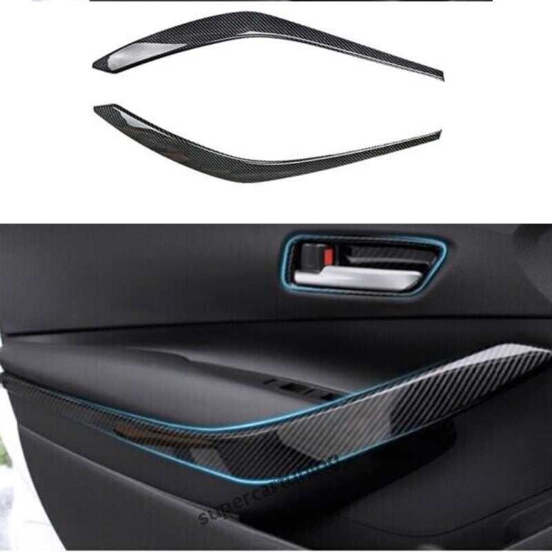 for Toyota GR for Corolla Hatchback 2023 Carbon Fiber Inner Door Panel Cover Trim