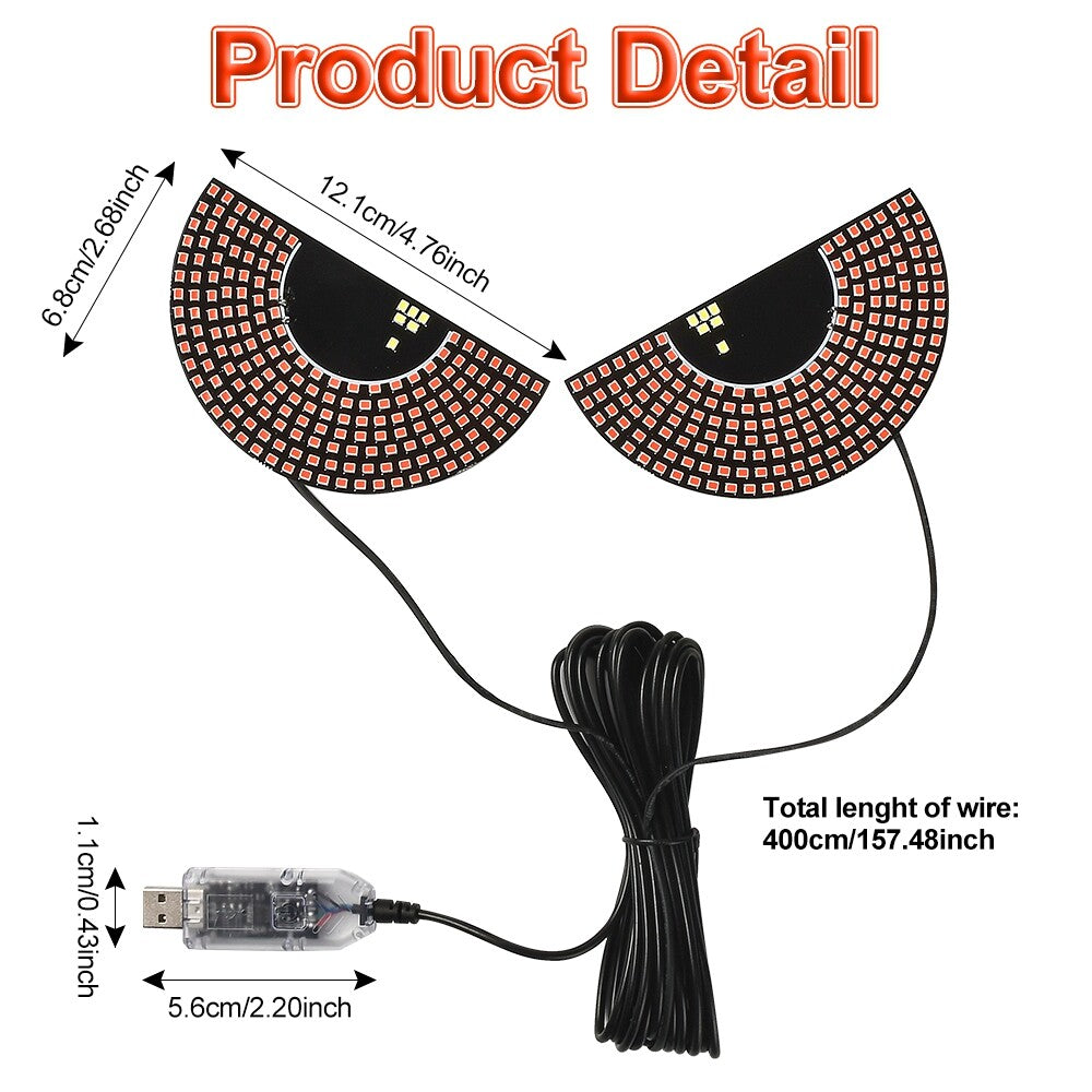 Red Devil Eye Light for Car Rear Window Demon Eye Flicker Road Rage Signal Light
