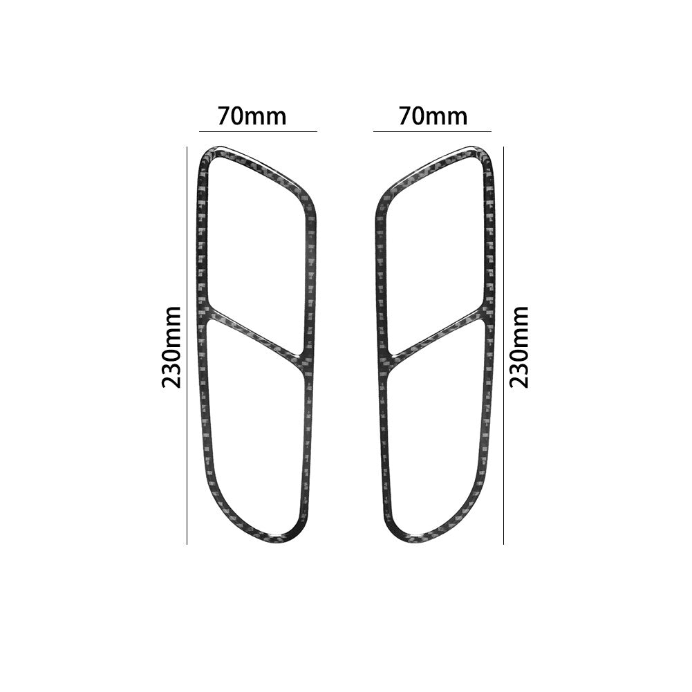 Carbon Fiber Rear Door Handle Frame Cover Trim for Volkswagen for Tiguan 2013-2017