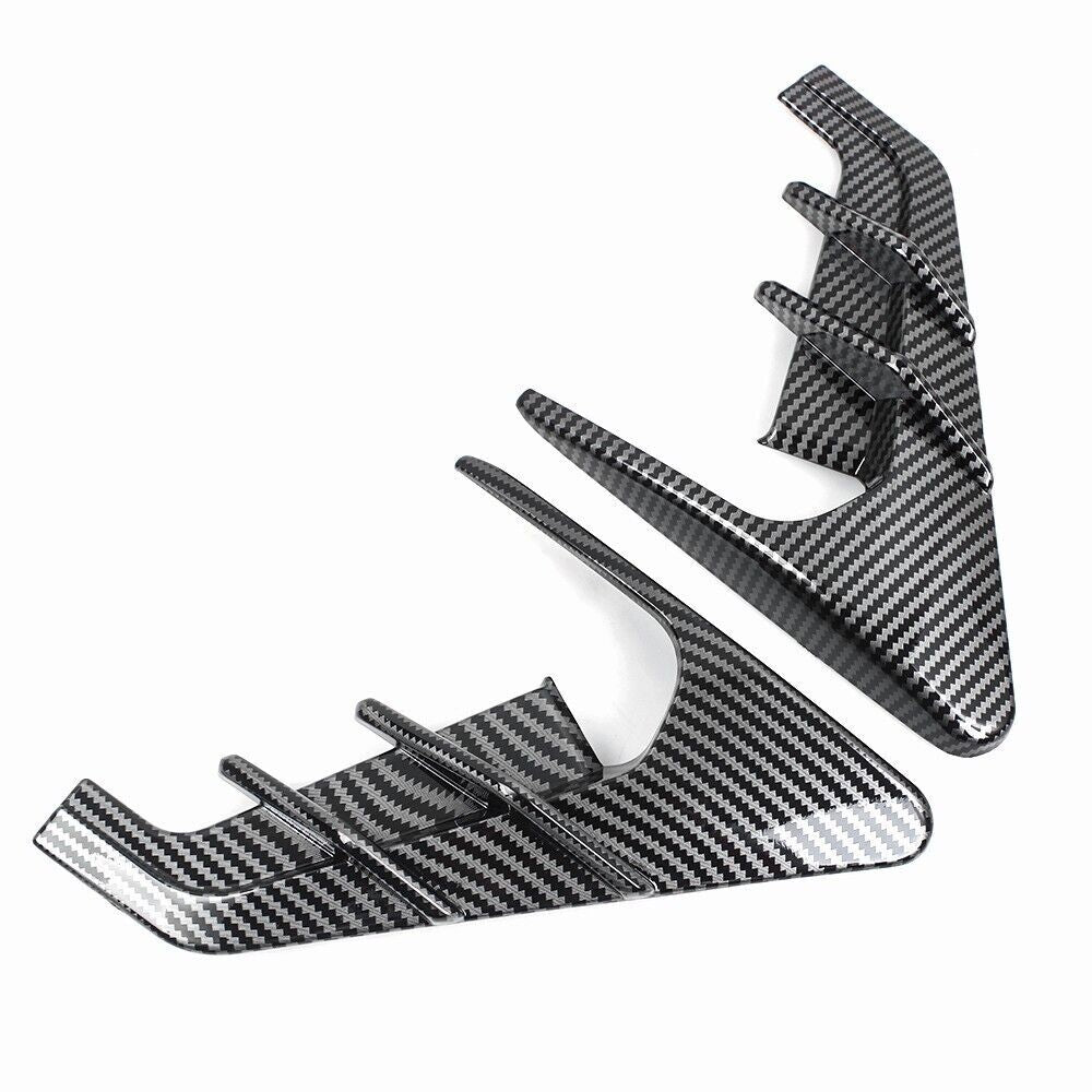 Gloss Carbon Fiber Style Side Camera Decoration Cover Trim for Tesla Model