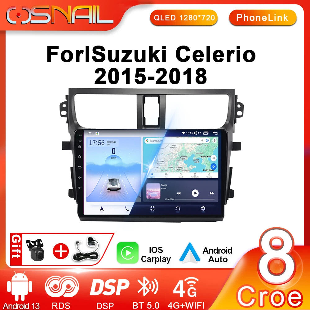 for Suzuki Celerio Alto 2015-2018 Android CarPlay Car Radio GPS Stereo Player