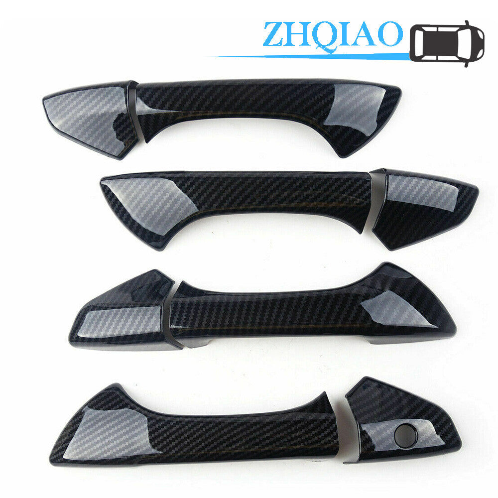 Carbon Fiber Style Door Handle Covers Trims Fit for Honda Accord Sedan 2008-2012