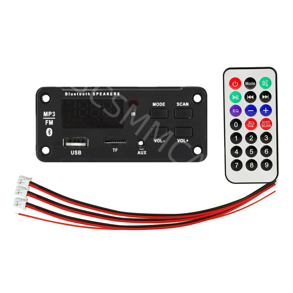 Car FM Radio Module Bluetooth Speaker MP3 Decoder Board USB TF FM Remote Control