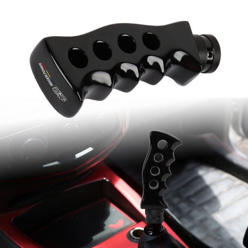Car manual gear shift bar, Mugan slotted pistol grip, black, for Honda