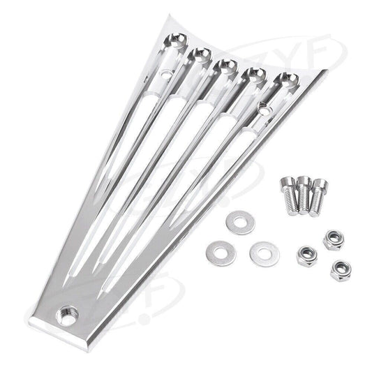 Billet Frame Grill Cover Grille Silver for Harley Touring FLHR FLHX Motorcycle