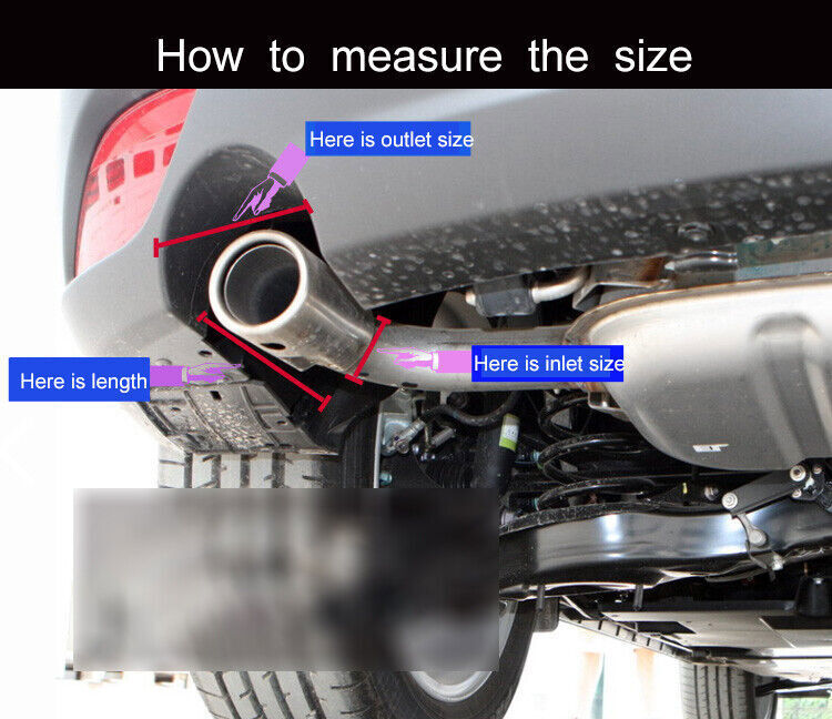 1X ID:63mm OD:115mOval Slanted Akrapovic Carbon Fiber Exhaust tip muffler pipe