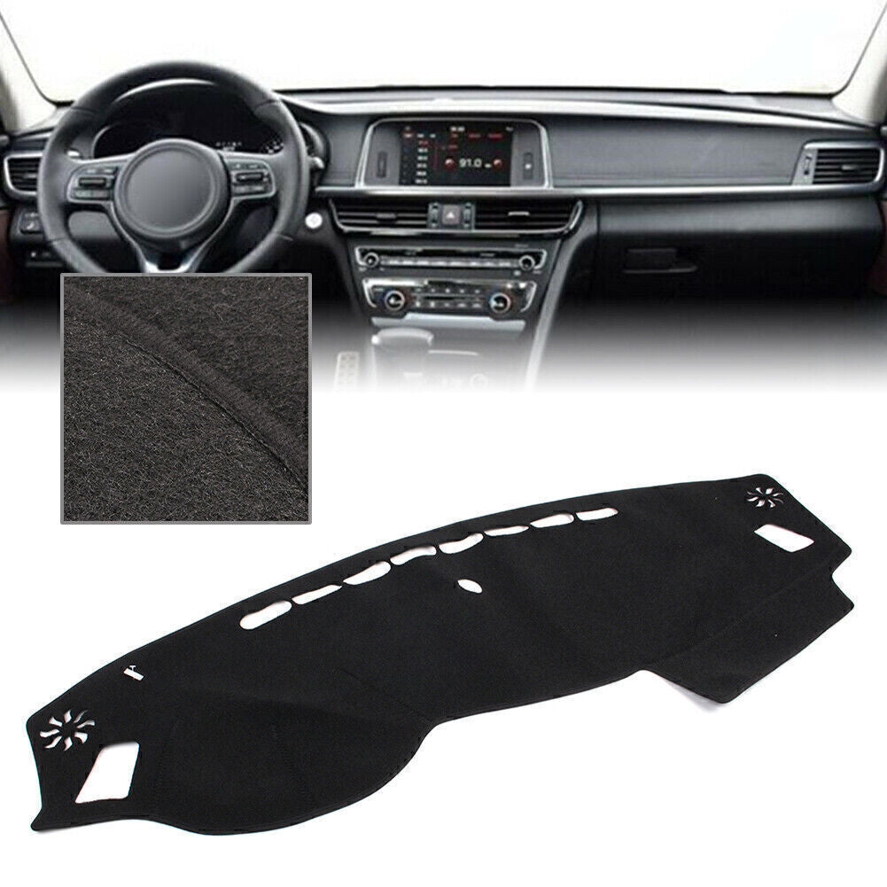 for Kia Optima 2016-2020 Black Dash Mat Dashboard Cover Dashmat Polyester